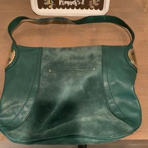 Green Bmakowsky suede purse